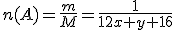 n(A)=\frac{m}{M}=\frac{1}{12x+y+16}